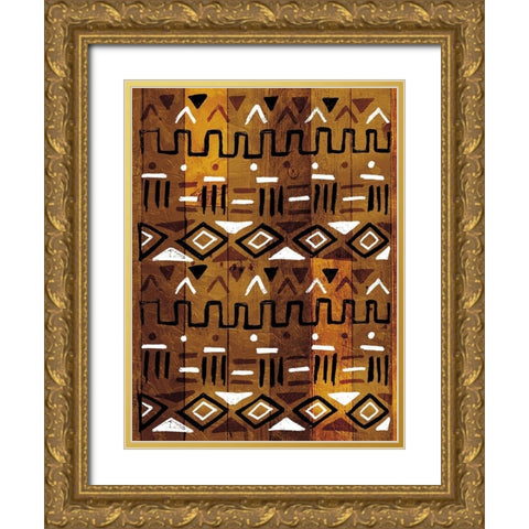 Wood Tribe Gold Ornate Wood Framed Art Print with Double Matting by Villa, Mlli