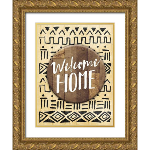 Tribe Phrase Gold Ornate Wood Framed Art Print with Double Matting by Villa, Mlli