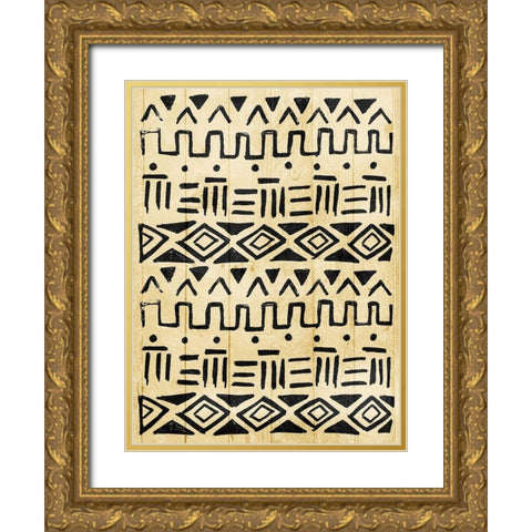 Tribe Light Gold Ornate Wood Framed Art Print with Double Matting by Villa, Mlli