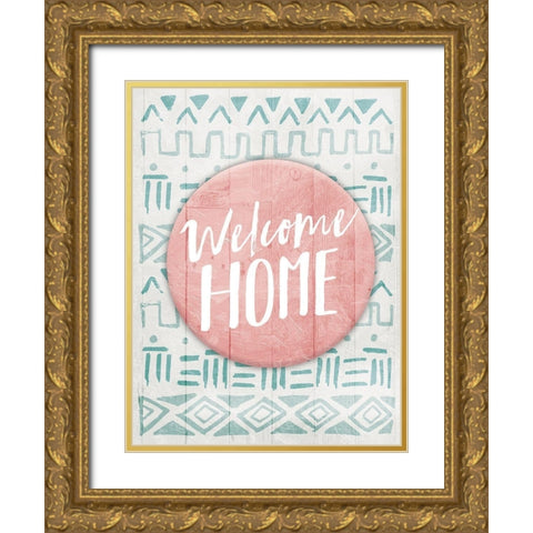 Tribe Phrase Soft Gold Ornate Wood Framed Art Print with Double Matting by Villa, Mlli