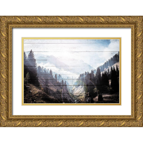 Bright Woods Gold Ornate Wood Framed Art Print with Double Matting by Villa, Mlli