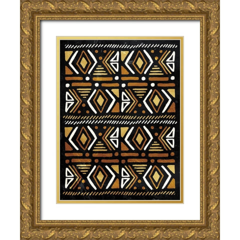 Tribal Directions Gold Ornate Wood Framed Art Print with Double Matting by Villa, Mlli