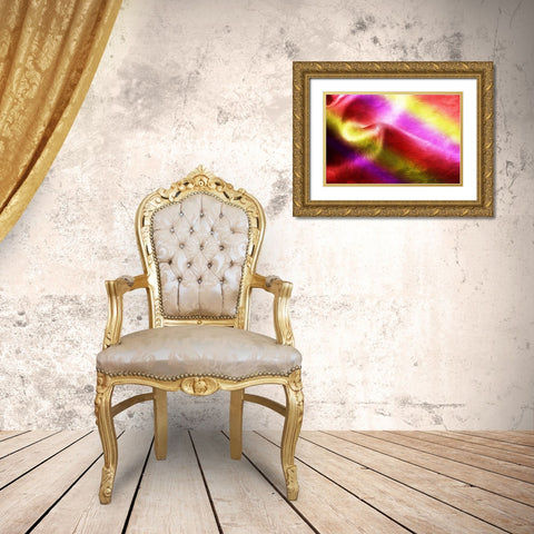 Color Swirl Gold Ornate Wood Framed Art Print with Double Matting by Villa, Mlli