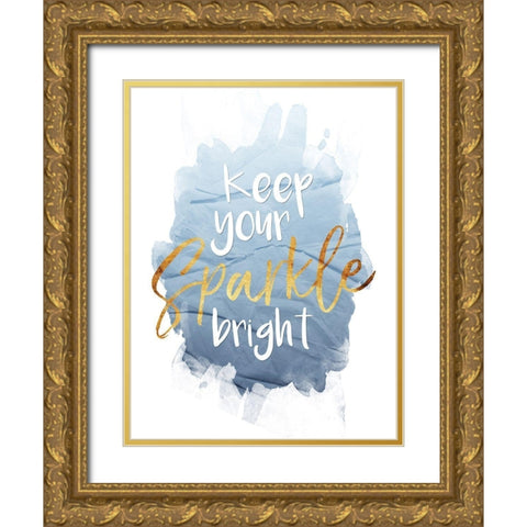 Sparkle Gold Ornate Wood Framed Art Print with Double Matting by Villa, Mlli