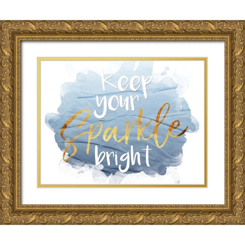 Sparkle Horizontal Gold Ornate Wood Framed Art Print with Double Matting by Villa, Mlli