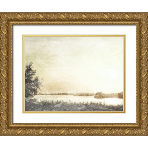 Soft Sun Set Gold Ornate Wood Framed Art Print with Double Matting by Villa, Mlli