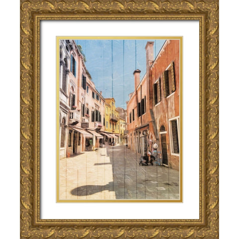 Lets Go This Way Gold Ornate Wood Framed Art Print with Double Matting by Villa, Mlli