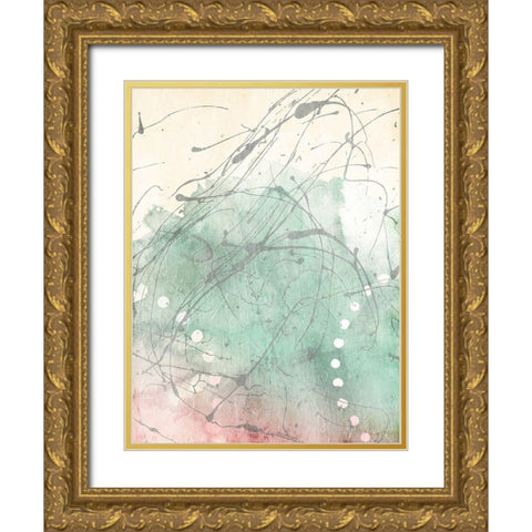 Splattter Ice Cream Gold Ornate Wood Framed Art Print with Double Matting by Villa, Mlli