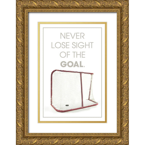 Sight Of Goal Gold Ornate Wood Framed Art Print with Double Matting by Villa, Mlli