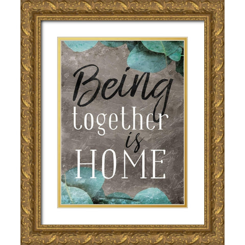 Being Together Gold Ornate Wood Framed Art Print with Double Matting by Villa, Mlli
