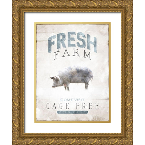 Fresh Farm Gold Ornate Wood Framed Art Print with Double Matting by Villa, Mlli