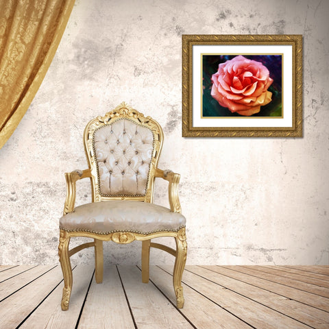 Bright Rose Gold Ornate Wood Framed Art Print with Double Matting by Villa, Mlli