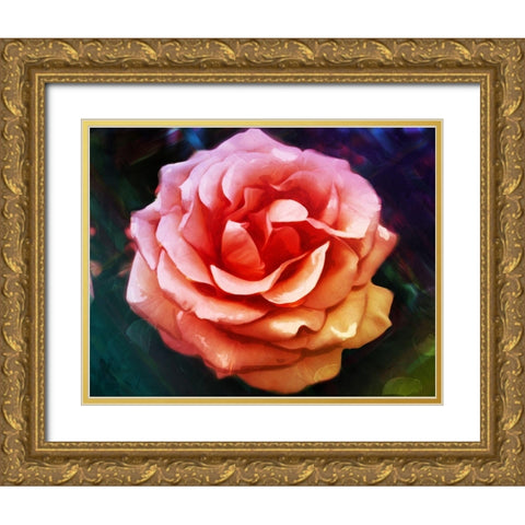 Bright Rose Gold Ornate Wood Framed Art Print with Double Matting by Villa, Mlli