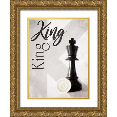 Dont Play The King Gold Ornate Wood Framed Art Print with Double Matting by Villa, Mlli