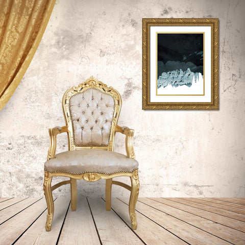 Coastal Mountains Gold Ornate Wood Framed Art Print with Double Matting by Villa, Mlli