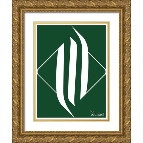Be Yourself Gold Ornate Wood Framed Art Print with Double Matting by Villa, Mlli