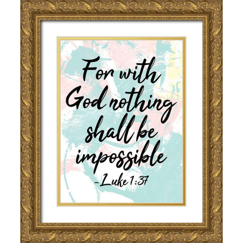 With God Gold Ornate Wood Framed Art Print with Double Matting by Villa, Mlli