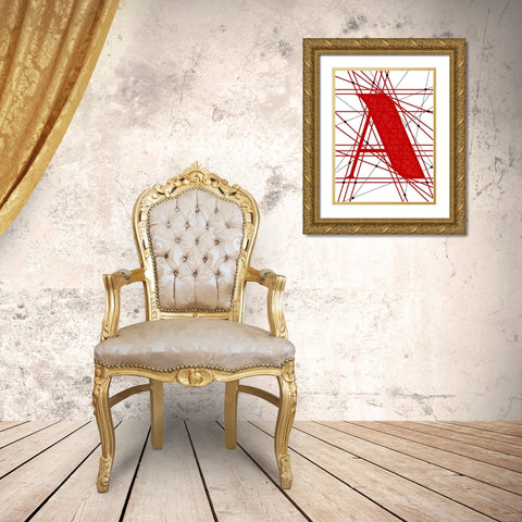 A Gold Ornate Wood Framed Art Print with Double Matting by Villa, Mlli