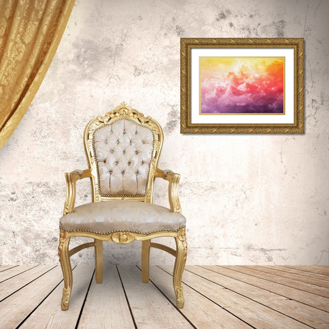 Sky Gradient Gold Ornate Wood Framed Art Print with Double Matting by Villa, Mlli