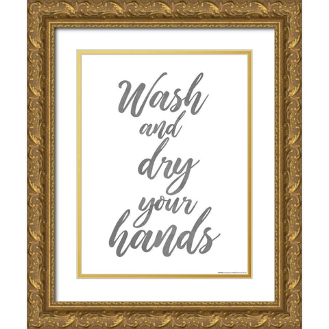 Wash And Dry Gold Ornate Wood Framed Art Print with Double Matting by Villa, Mlli