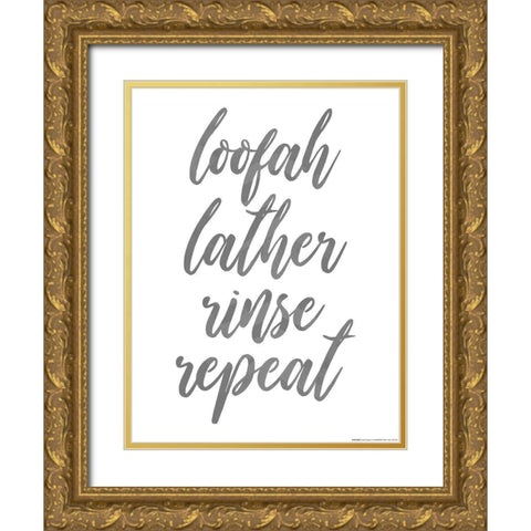 Loofah Lather Gold Ornate Wood Framed Art Print with Double Matting by Villa, Mlli