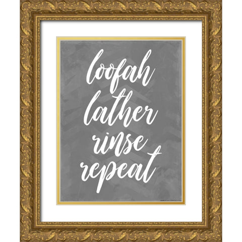 Loofah Lather Gold Ornate Wood Framed Art Print with Double Matting by Villa, Mlli
