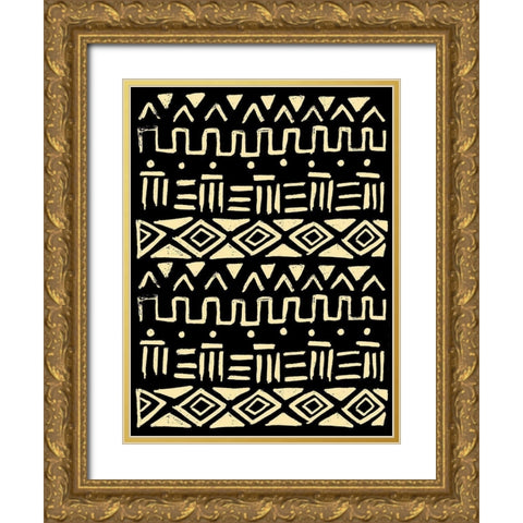 Wood Tribe Cream Gold Ornate Wood Framed Art Print with Double Matting by Villa, Mlli