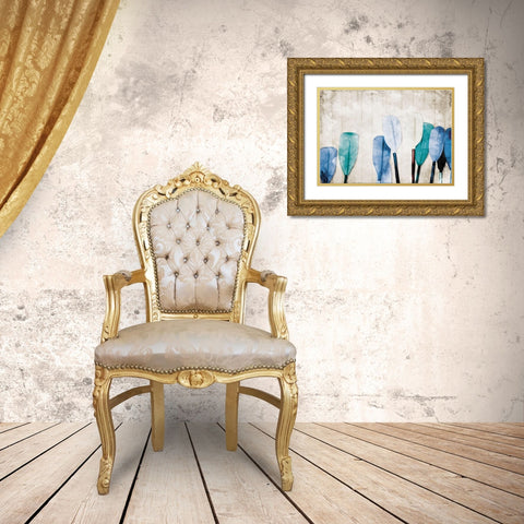 Paddles Against the Wall Gold Ornate Wood Framed Art Print with Double Matting by Villa, Mlli