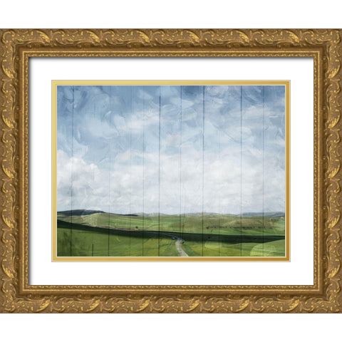 On The Hills Gold Ornate Wood Framed Art Print with Double Matting by Villa, Mlli