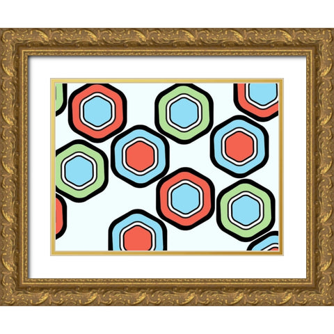 Colorful Honey Gold Ornate Wood Framed Art Print with Double Matting by Villa, Mlli