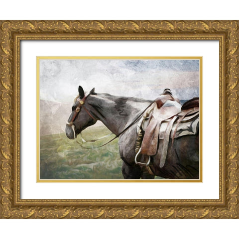 Take A Ride Gold Ornate Wood Framed Art Print with Double Matting by Villa, Mlli
