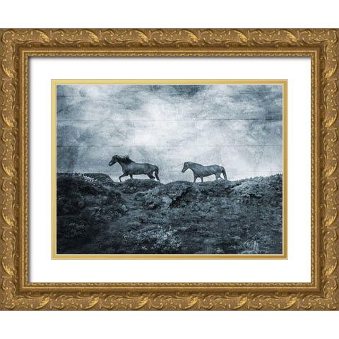 Follow Me Gold Ornate Wood Framed Art Print with Double Matting by Villa, Mlli