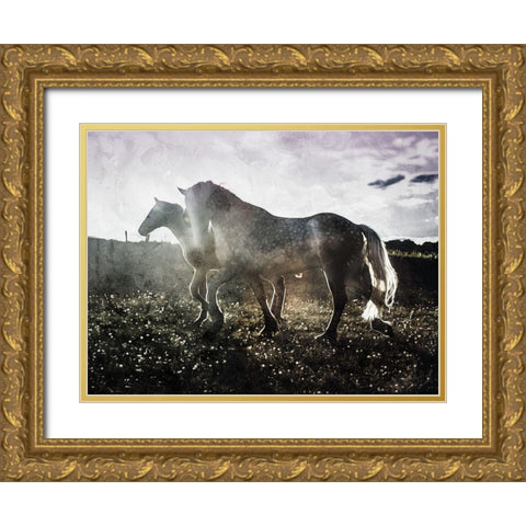 Together Gold Ornate Wood Framed Art Print with Double Matting by Villa, Mlli