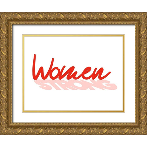 Strong Women Gold Ornate Wood Framed Art Print with Double Matting by Villa, Mlli