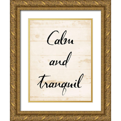 Calm Gold Ornate Wood Framed Art Print with Double Matting by Villa, Mlli