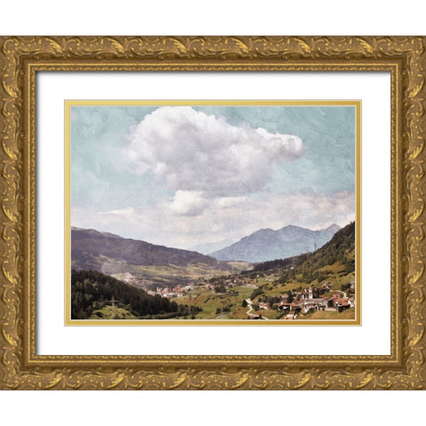 Look At The Clouds Gold Ornate Wood Framed Art Print with Double Matting by Villa, Mlli