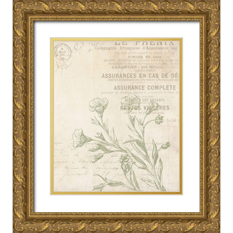 Lightened Vintage Gold Ornate Wood Framed Art Print with Double Matting by Villa, Mlli