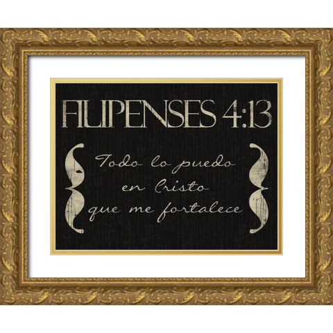 Filipenses Todo Gold Ornate Wood Framed Art Print with Double Matting by Villa, Mlli