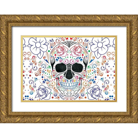 Colorful Candy Gold Ornate Wood Framed Art Print with Double Matting by Villa, Mlli