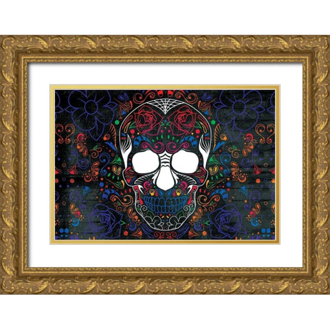 Colorful Candy Reverse Gold Ornate Wood Framed Art Print with Double Matting by Villa, Mlli