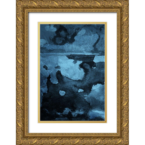 Burn Blue Part 1 Gold Ornate Wood Framed Art Print with Double Matting by Villa, Mlli