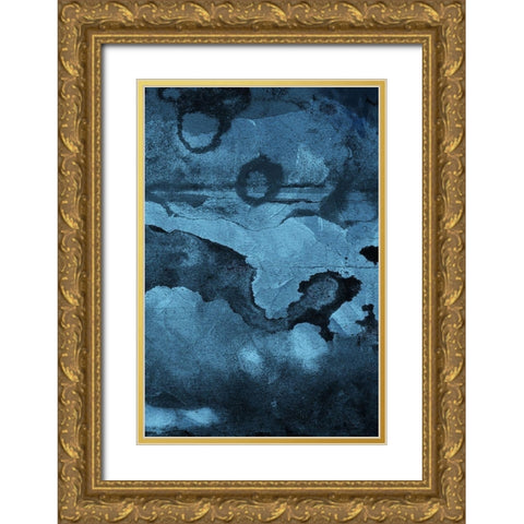 Burn Blue Part 2 Gold Ornate Wood Framed Art Print with Double Matting by Villa, Mlli