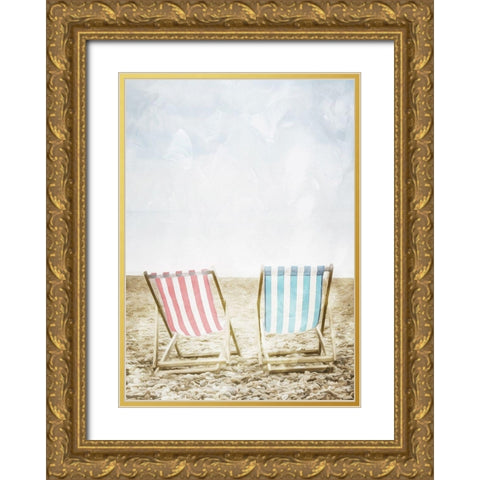 Lets Look Further Out Gold Ornate Wood Framed Art Print with Double Matting by Villa, Mlli