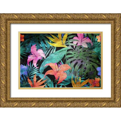 Color In The Forest Gold Ornate Wood Framed Art Print with Double Matting by Villa, Mlli