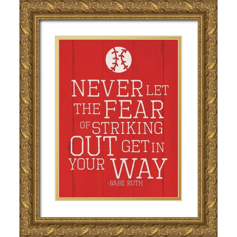 Strike Gold Ornate Wood Framed Art Print with Double Matting by Villa, Mlli