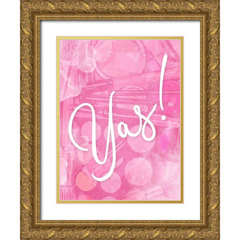 Yas Gold Ornate Wood Framed Art Print with Double Matting by Villa, Mlli
