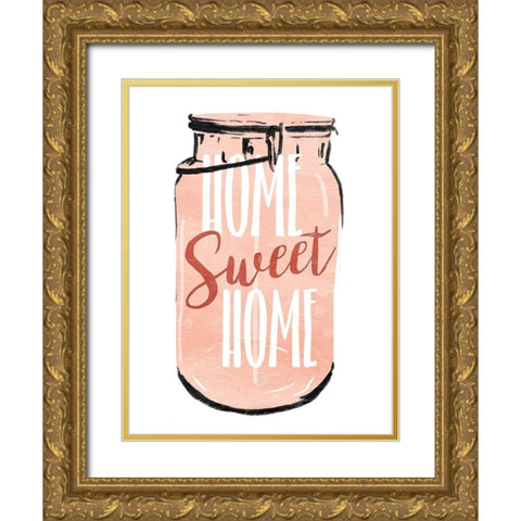 Home Sweet Gold Ornate Wood Framed Art Print with Double Matting by Villa, Mlli