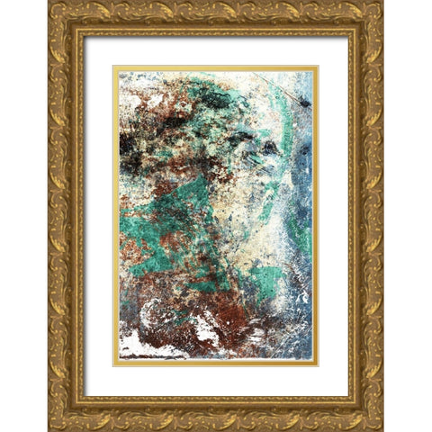 Rust Growth Mate Gold Ornate Wood Framed Art Print with Double Matting by Villa, Mlli