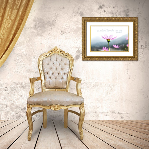 I Am God Gold Ornate Wood Framed Art Print with Double Matting by Villa, Mlli