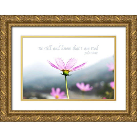 I Am God Gold Ornate Wood Framed Art Print with Double Matting by Villa, Mlli